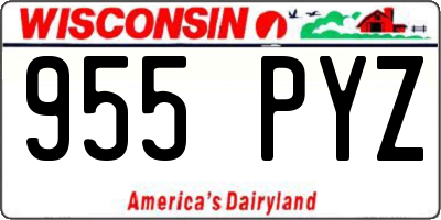 WI license plate 955PYZ