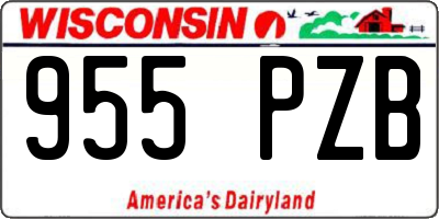 WI license plate 955PZB