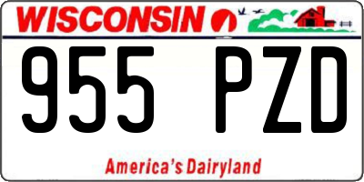 WI license plate 955PZD
