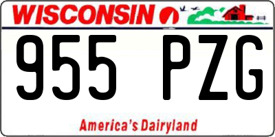 WI license plate 955PZG