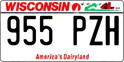 WI license plate 955PZH