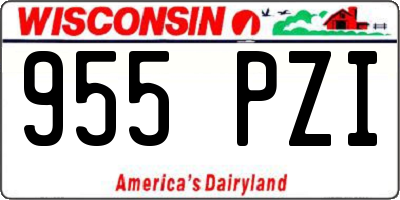 WI license plate 955PZI