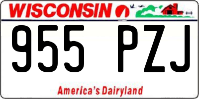 WI license plate 955PZJ