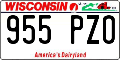 WI license plate 955PZO