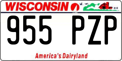WI license plate 955PZP