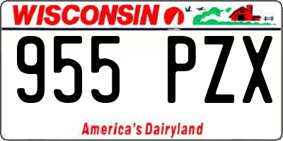WI license plate 955PZX