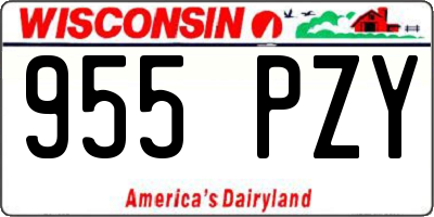 WI license plate 955PZY