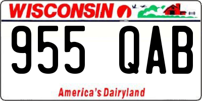 WI license plate 955QAB
