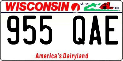 WI license plate 955QAE