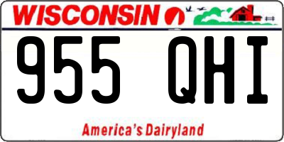 WI license plate 955QHI