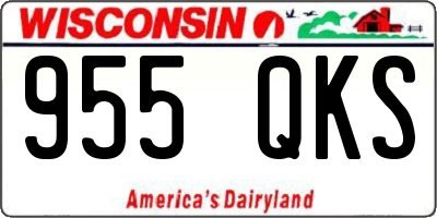 WI license plate 955QKS
