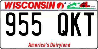 WI license plate 955QKT