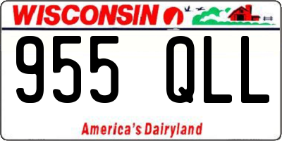 WI license plate 955QLL