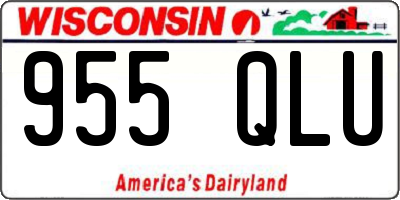 WI license plate 955QLU
