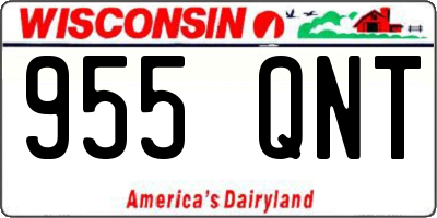 WI license plate 955QNT