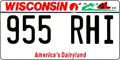 WI license plate 955RHI