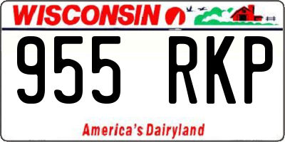 WI license plate 955RKP