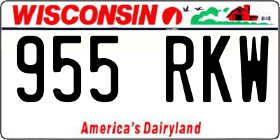 WI license plate 955RKW