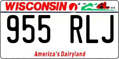 WI license plate 955RLJ