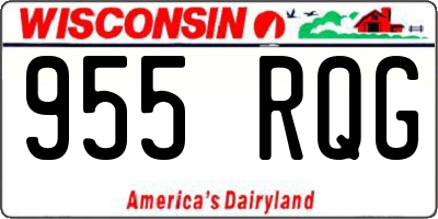 WI license plate 955RQG