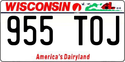 WI license plate 955TOJ