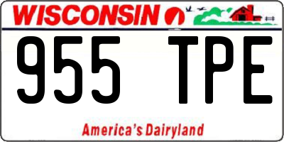 WI license plate 955TPE