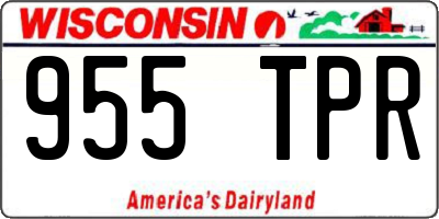 WI license plate 955TPR