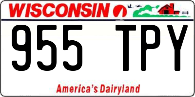 WI license plate 955TPY
