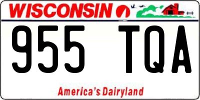 WI license plate 955TQA