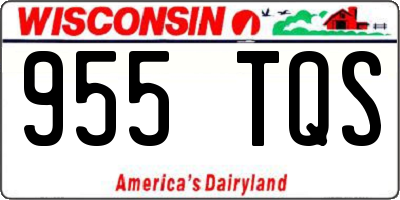 WI license plate 955TQS
