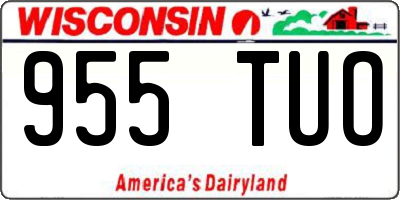 WI license plate 955TUO
