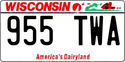 WI license plate 955TWA