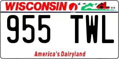 WI license plate 955TWL