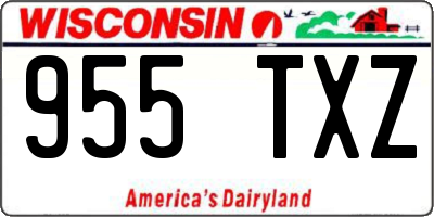 WI license plate 955TXZ