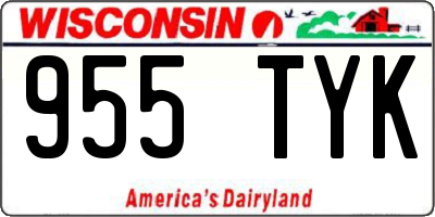 WI license plate 955TYK