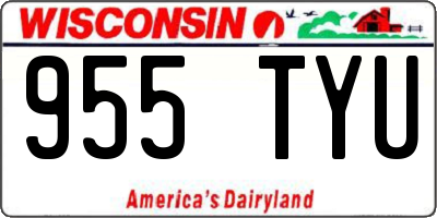 WI license plate 955TYU