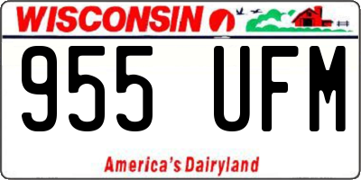 WI license plate 955UFM