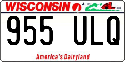 WI license plate 955ULQ