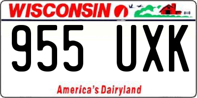 WI license plate 955UXK
