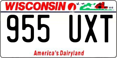 WI license plate 955UXT