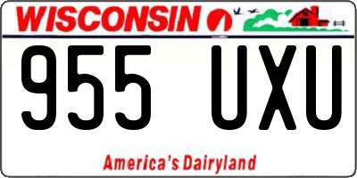 WI license plate 955UXU