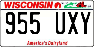 WI license plate 955UXY