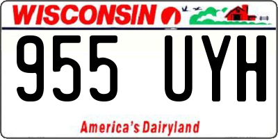 WI license plate 955UYH