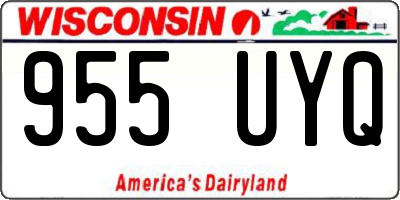 WI license plate 955UYQ