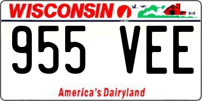 WI license plate 955VEE