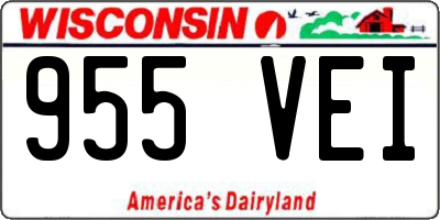 WI license plate 955VEI