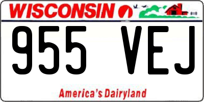 WI license plate 955VEJ