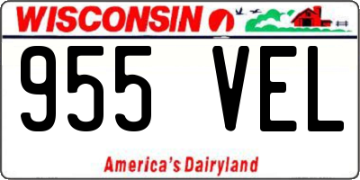 WI license plate 955VEL