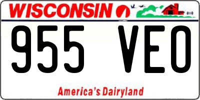 WI license plate 955VEO