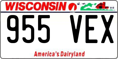 WI license plate 955VEX